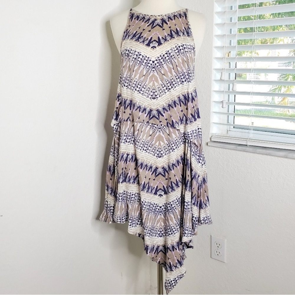 FREE PEOPLE Open Back Asymmetrical Dress XS